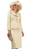 Lily & Taylor Light Brocade Skirt Suit – Style 4921