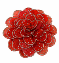 Load image into Gallery viewer, Rhinestone Flower Brooch