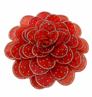 Rhinestone Flower Brooch