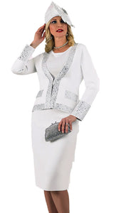 Lily & Taylor 3-Piece Knit Skirt Suit – Style 806